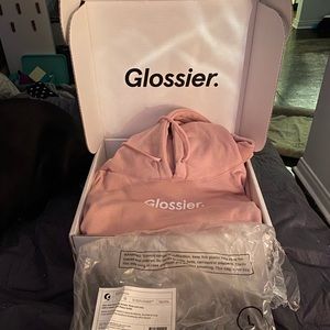 GLOSSIER PINK HOODIE